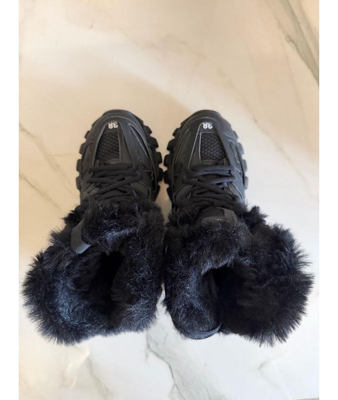 BALENCIAGA Черные текстильные ботинки, фото 3