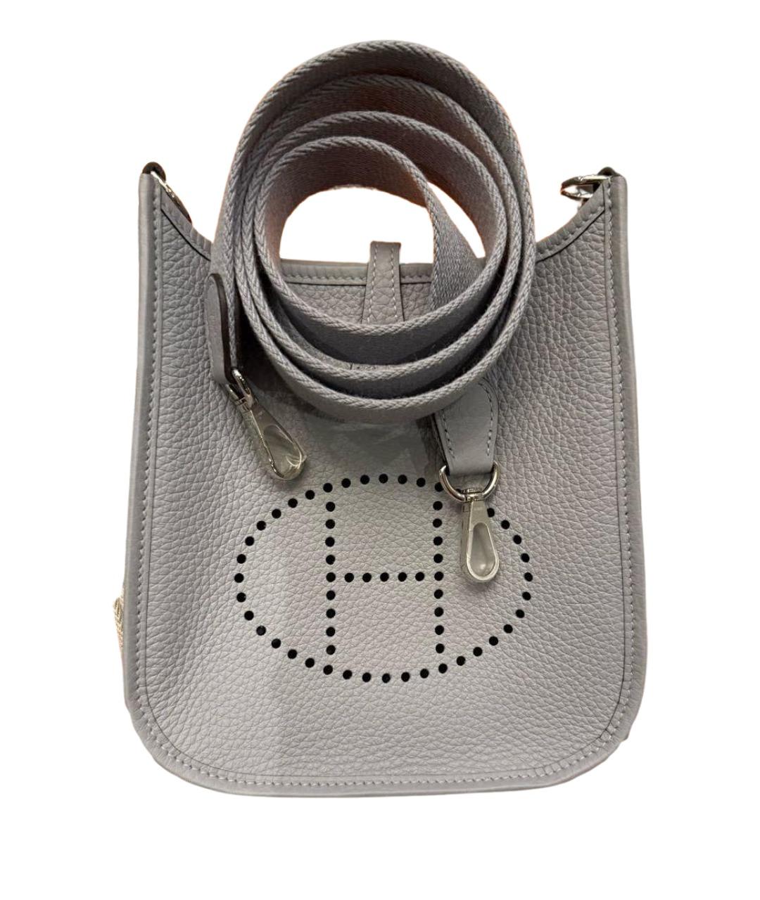 HERMES Голубая кожаная сумка через плечо, фото 1