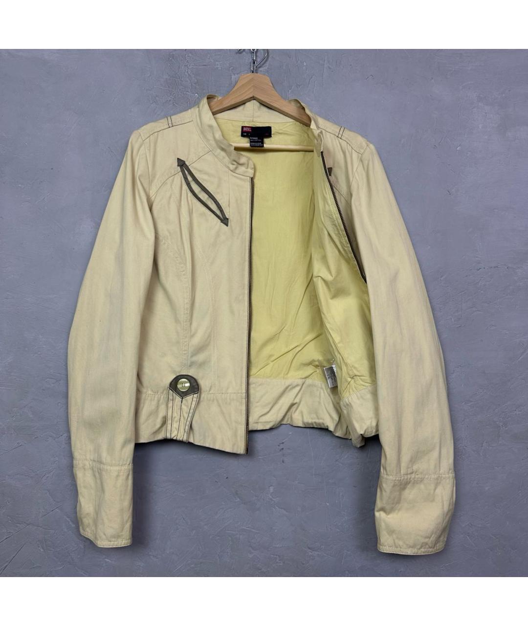 DIESEL Желтая хлопковая куртка, фото 3