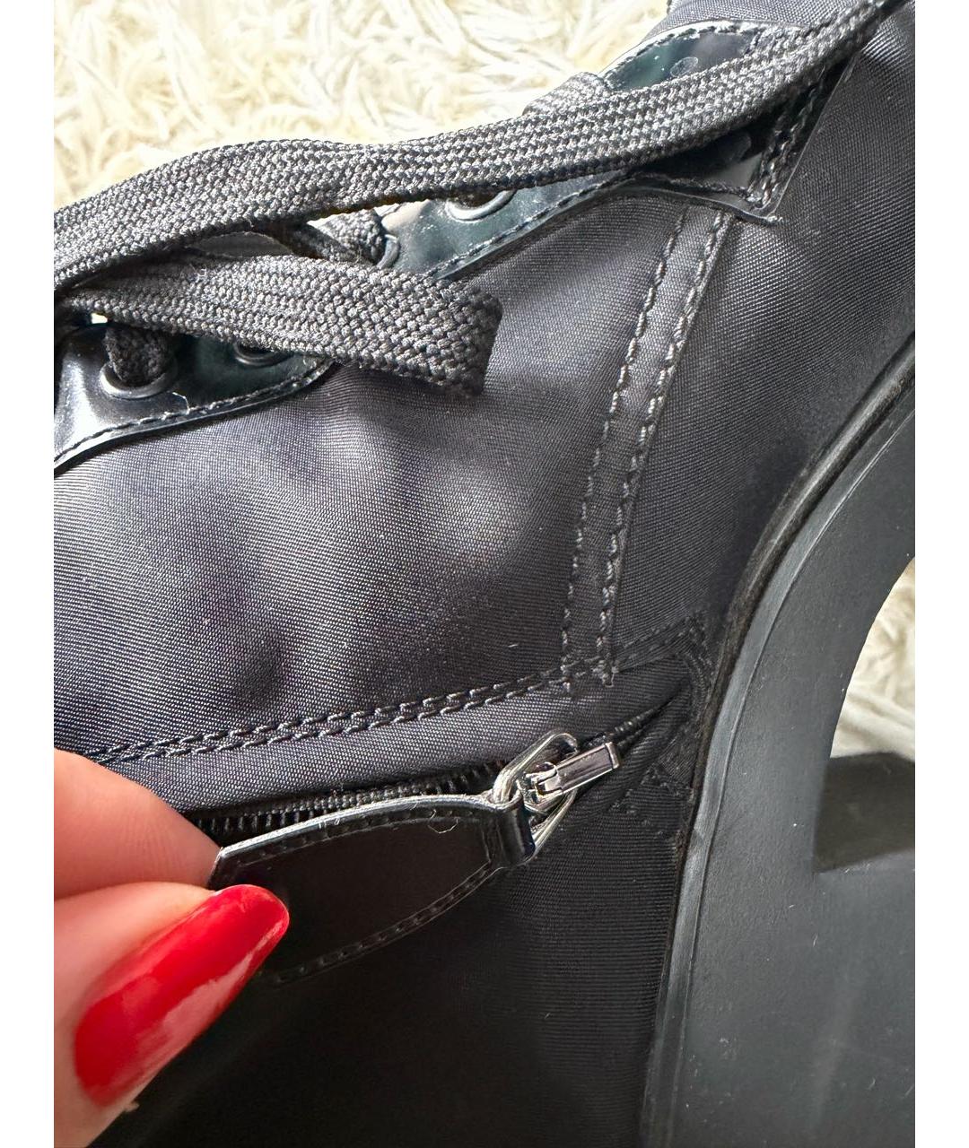 PRADA Черные текстильные ботильоны, фото 7