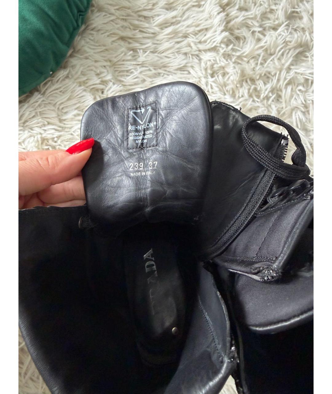 PRADA Черные текстильные ботильоны, фото 6