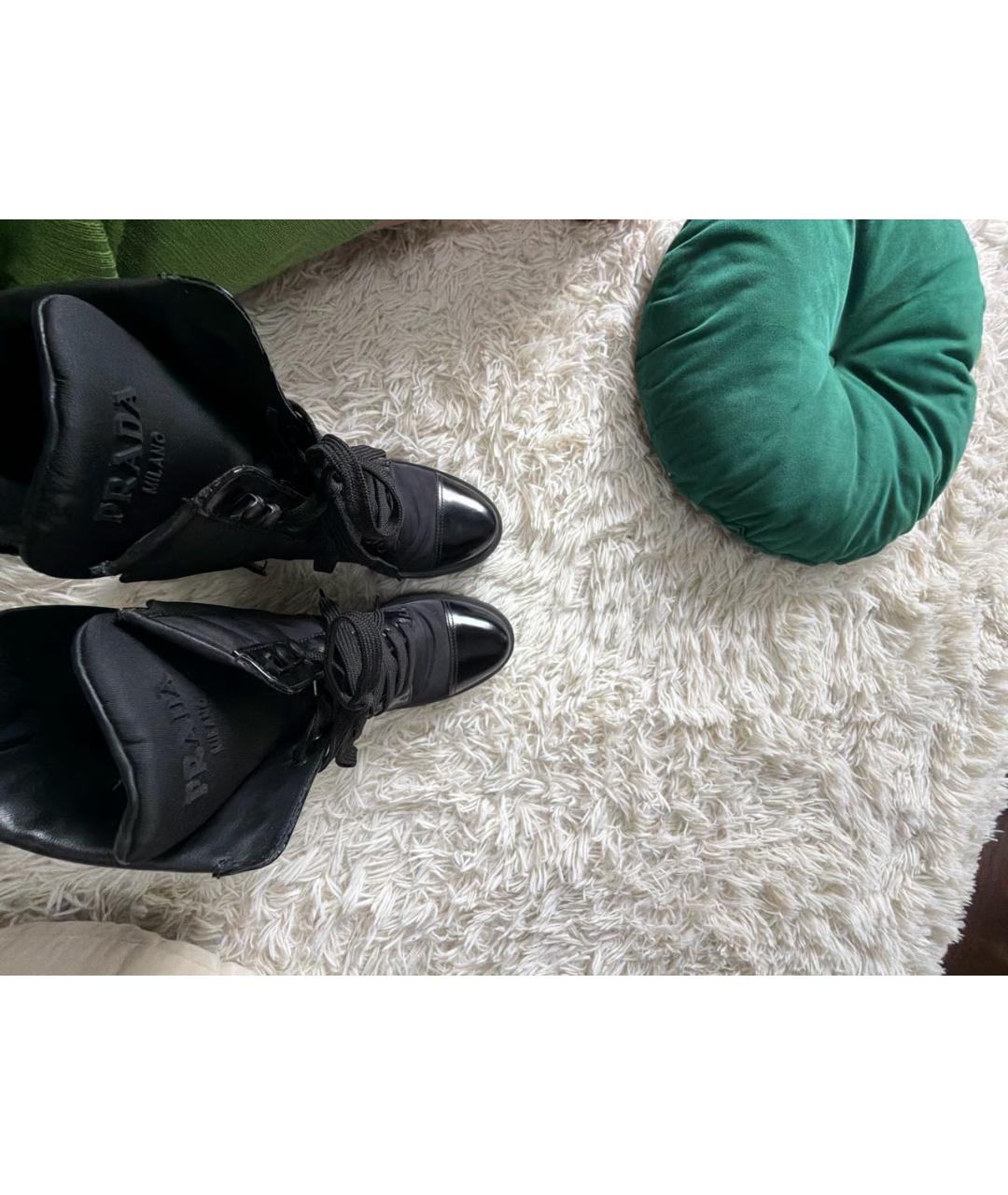 PRADA Черные текстильные ботильоны, фото 3
