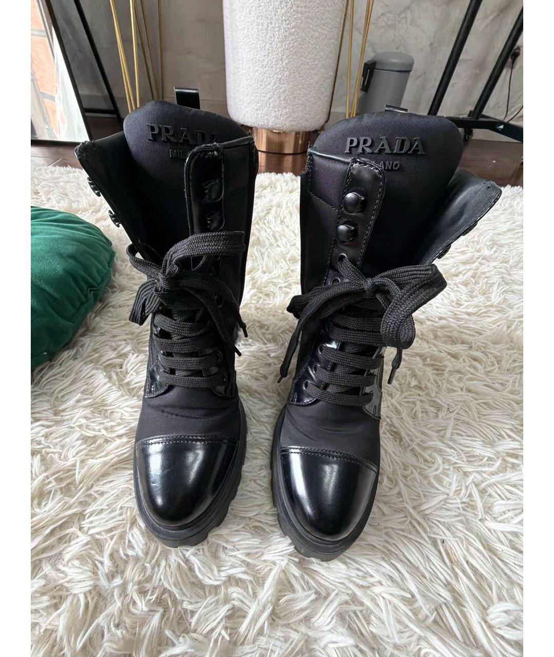 PRADA Черные текстильные ботильоны, фото 2