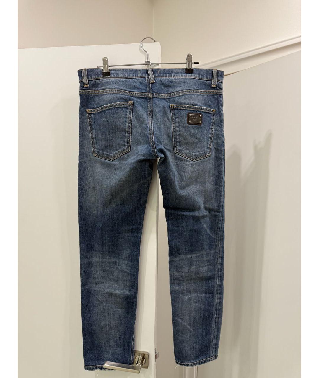 DOLCE&GABBANA Темно-синие хлопковые джинсы скинни, фото 6
