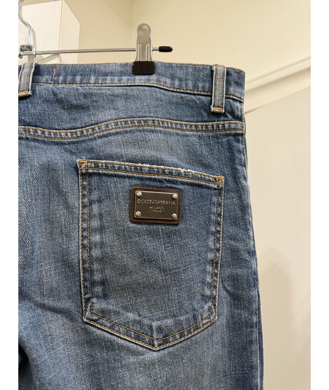 DOLCE&GABBANA Темно-синие хлопковые джинсы скинни, фото 3