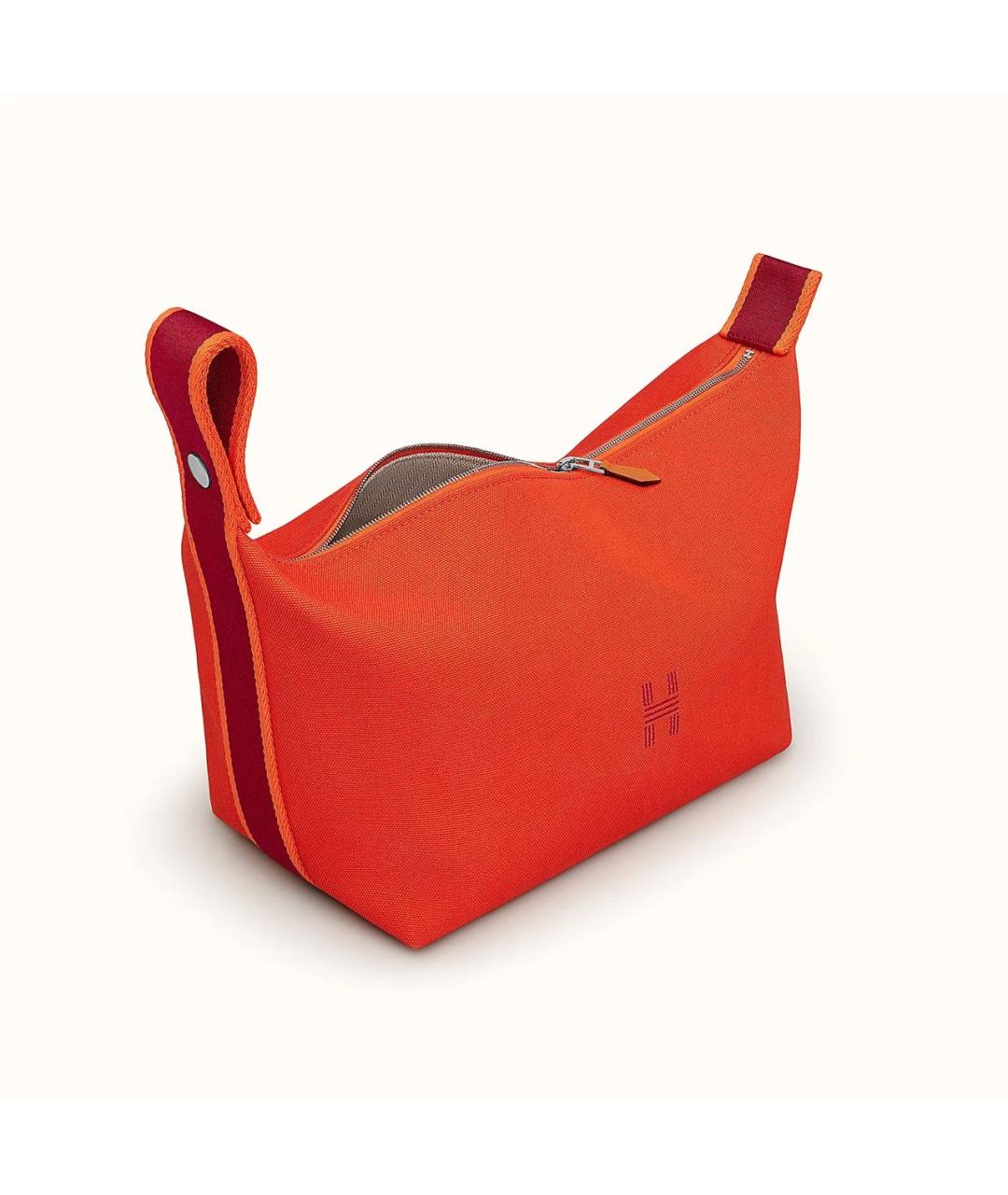 HERMES Оранжевая хлопковая косметичка, фото 2