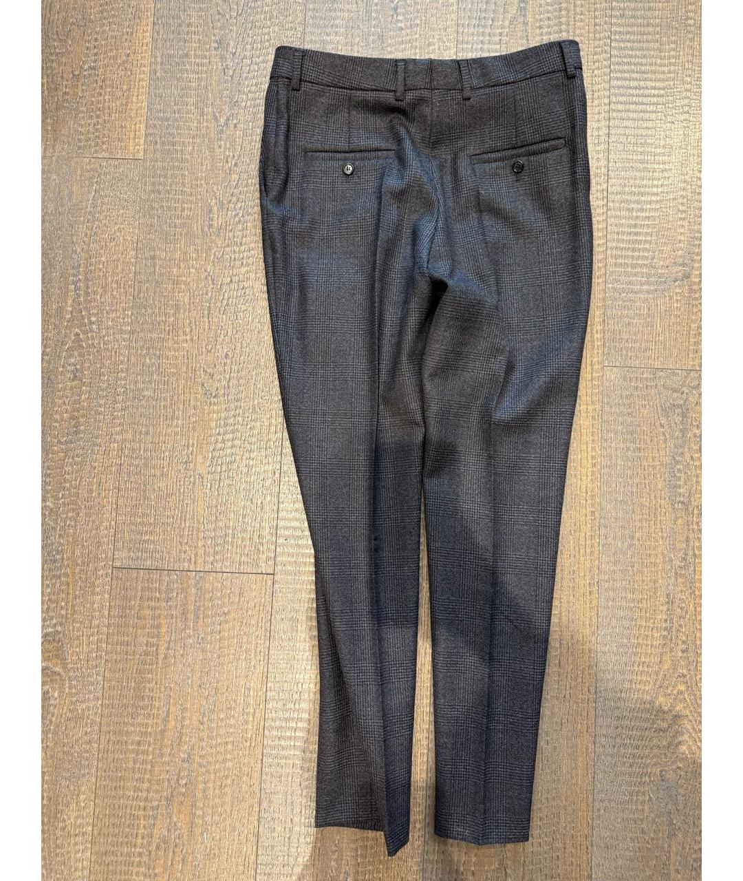 CELINE Серые шерстяные брюки узкие, фото 2