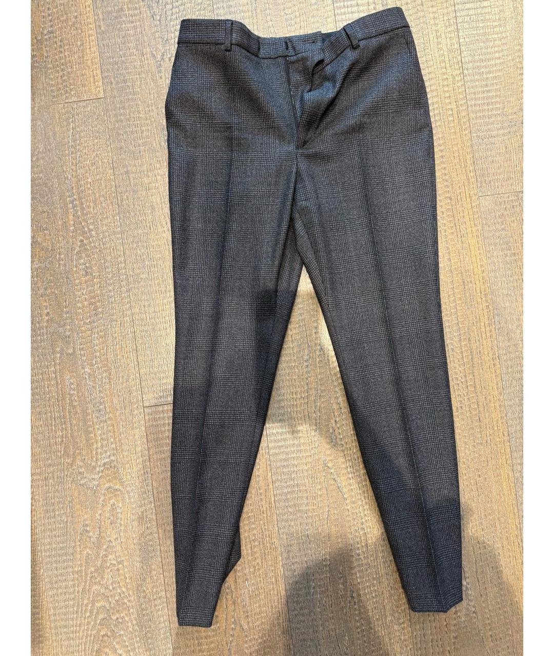 CELINE Серые шерстяные брюки узкие, фото 5