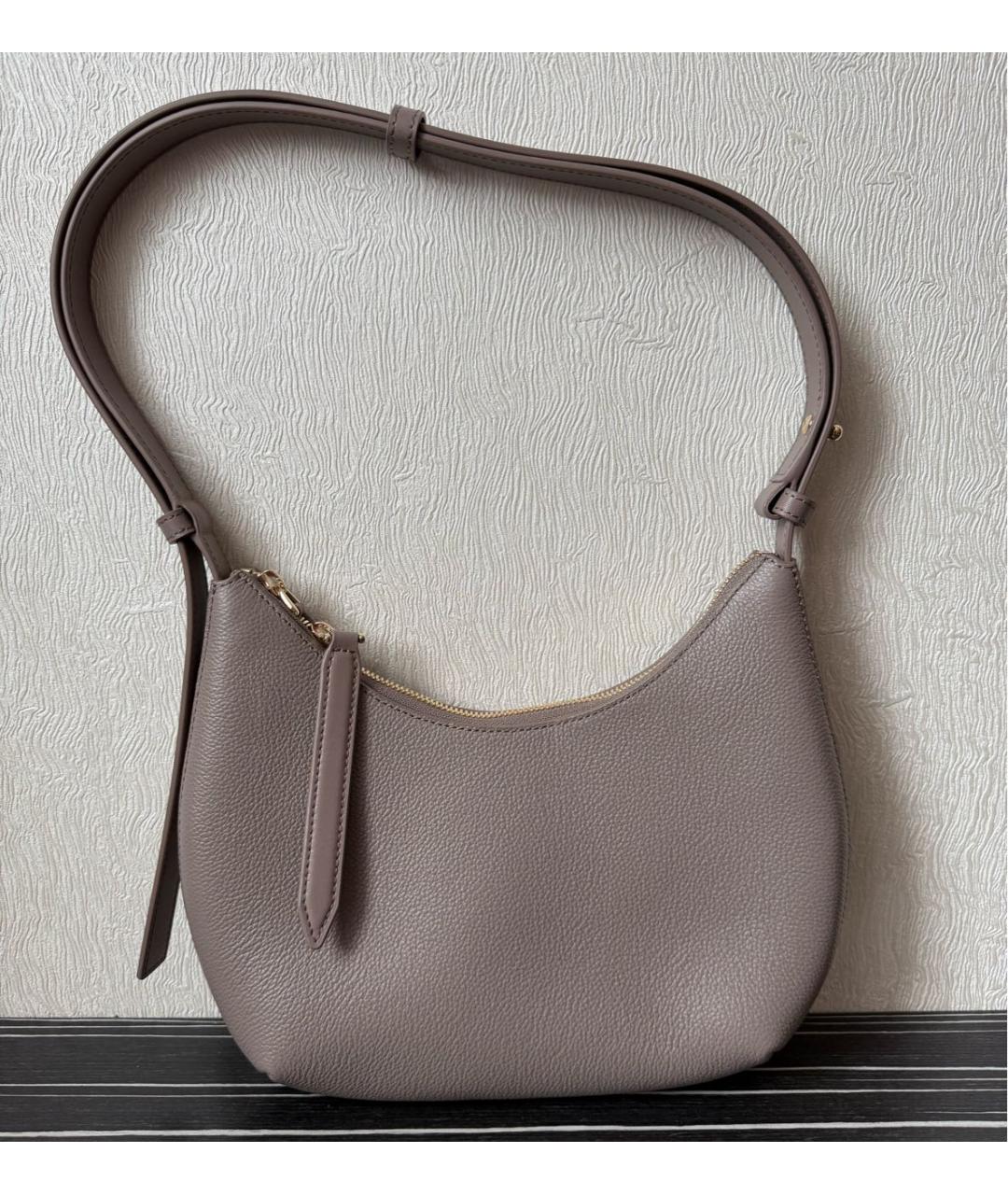 FURLA Бежевая кожаная сумка с короткими ручками, фото 3