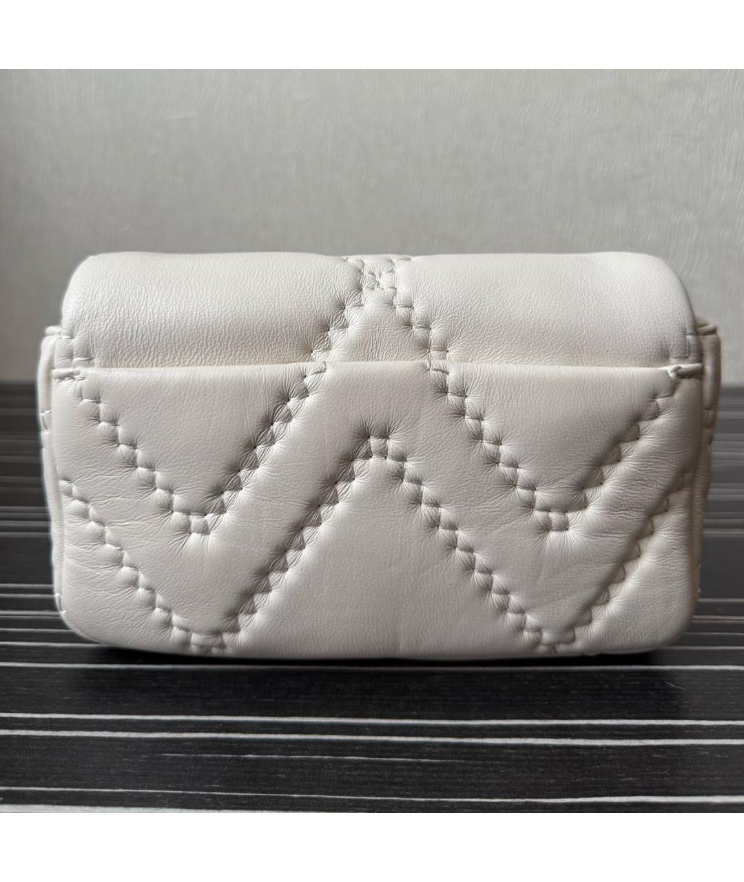 MARC JACOBS Белая кожаная сумка через плечо, фото 3