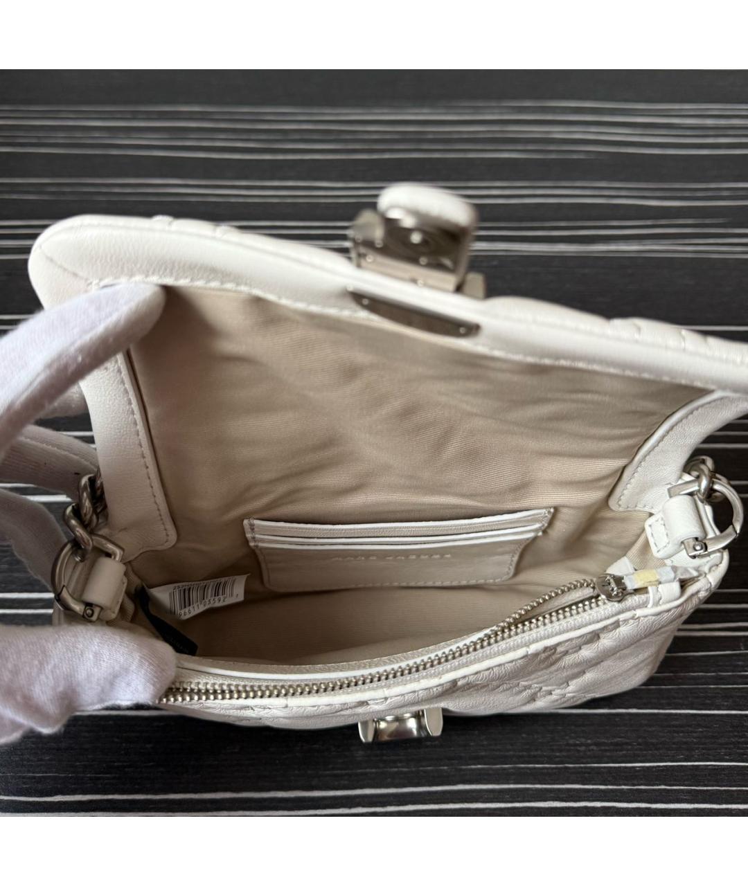 MARC JACOBS Белая кожаная сумка через плечо, фото 5