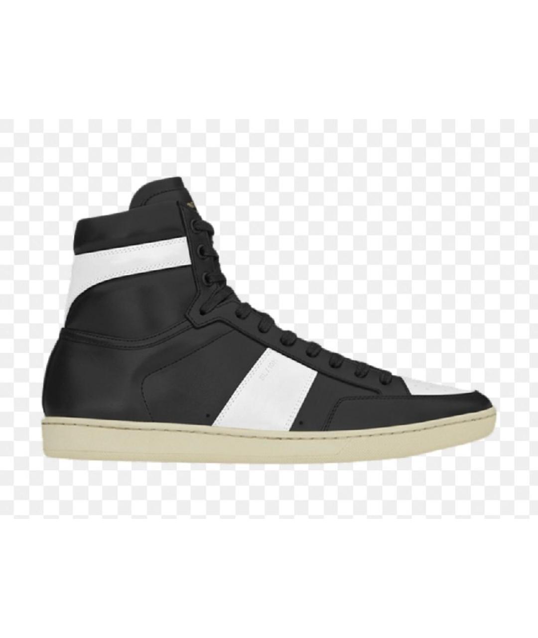 SAINT LAURENT Черные кожаные кеды, фото 7