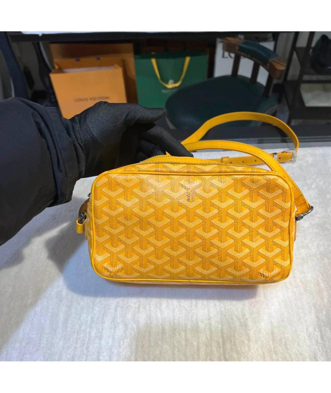 GOYARD Желтая сумка на плечо, фото 3