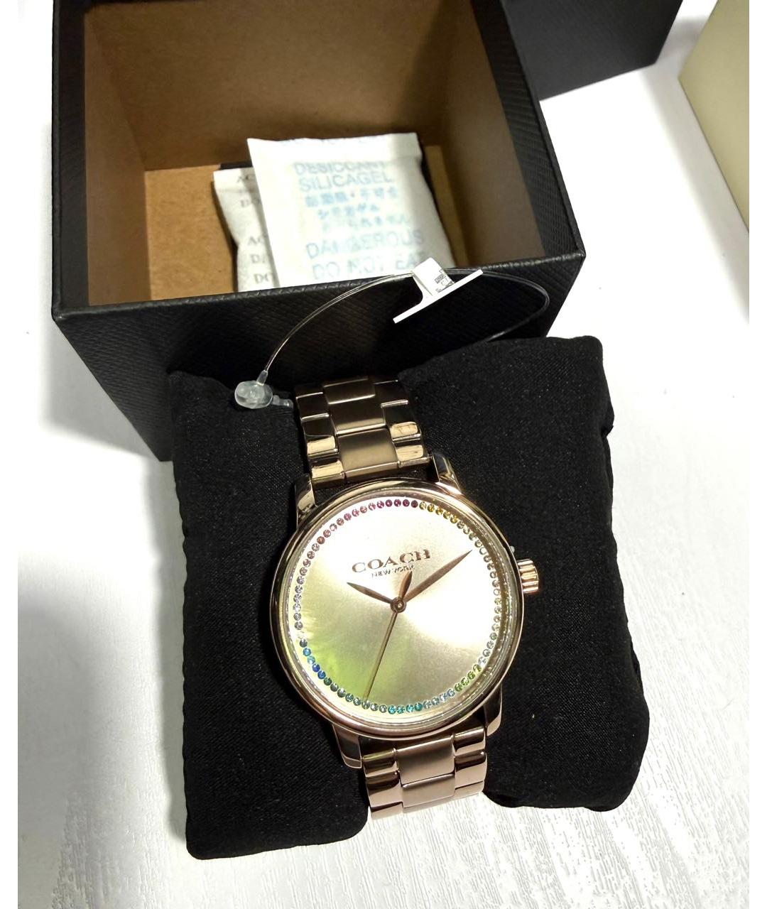 COACH Золотые часы, фото 3