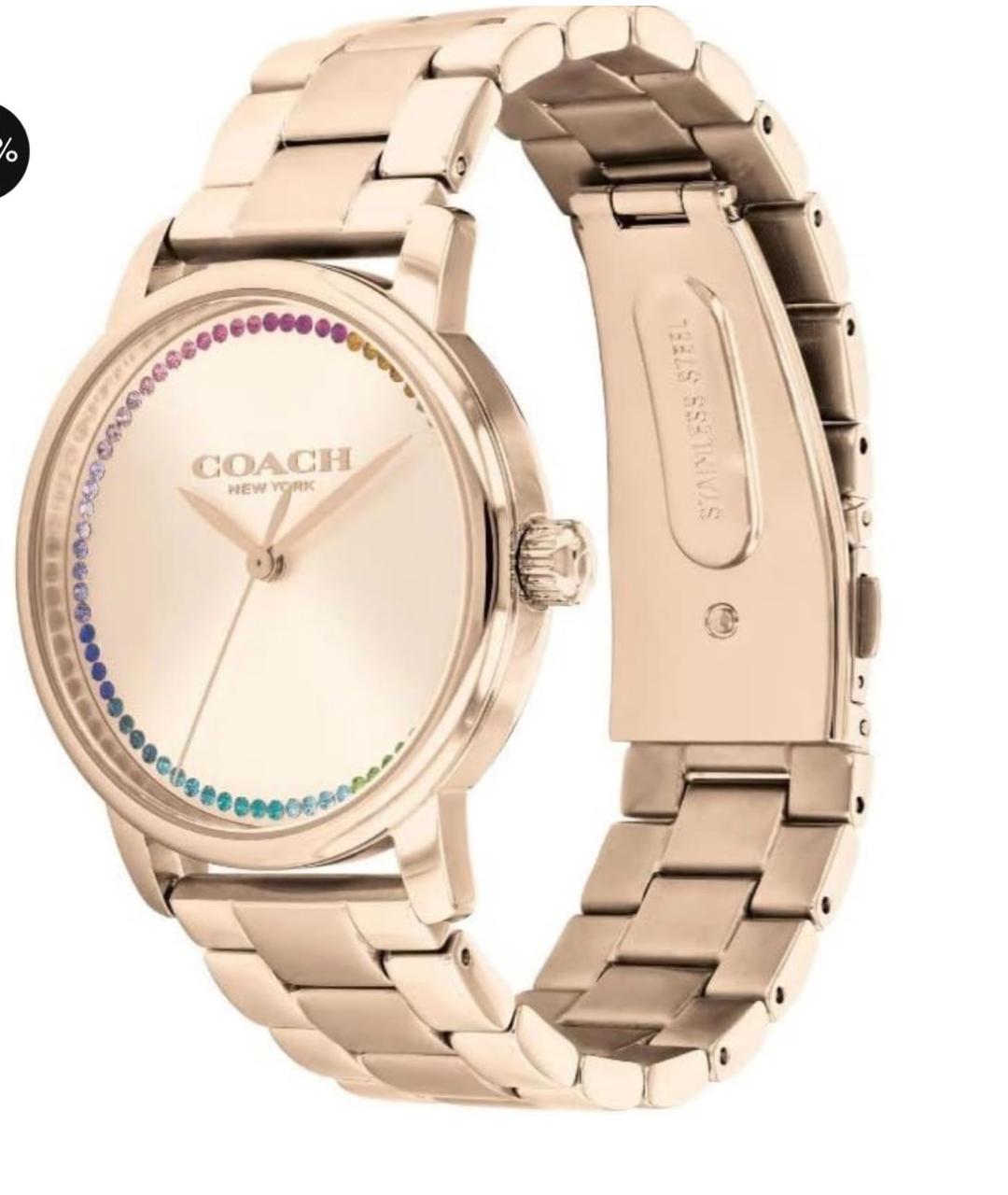 COACH Золотые часы, фото 2