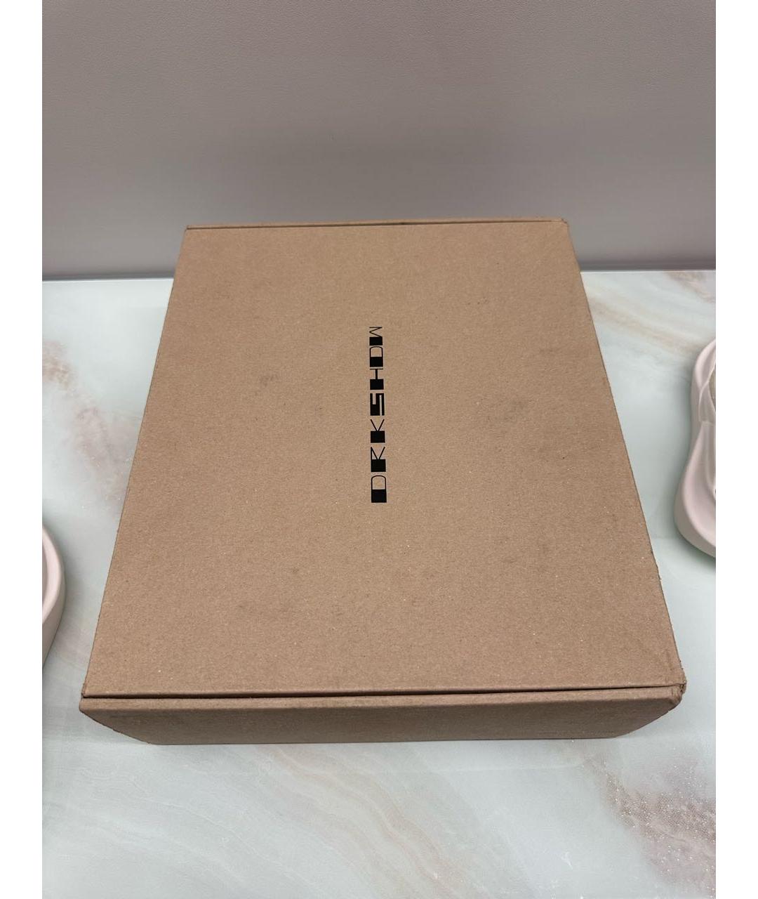 RICK OWENS Антрацитовые текстильные кеды, фото 7