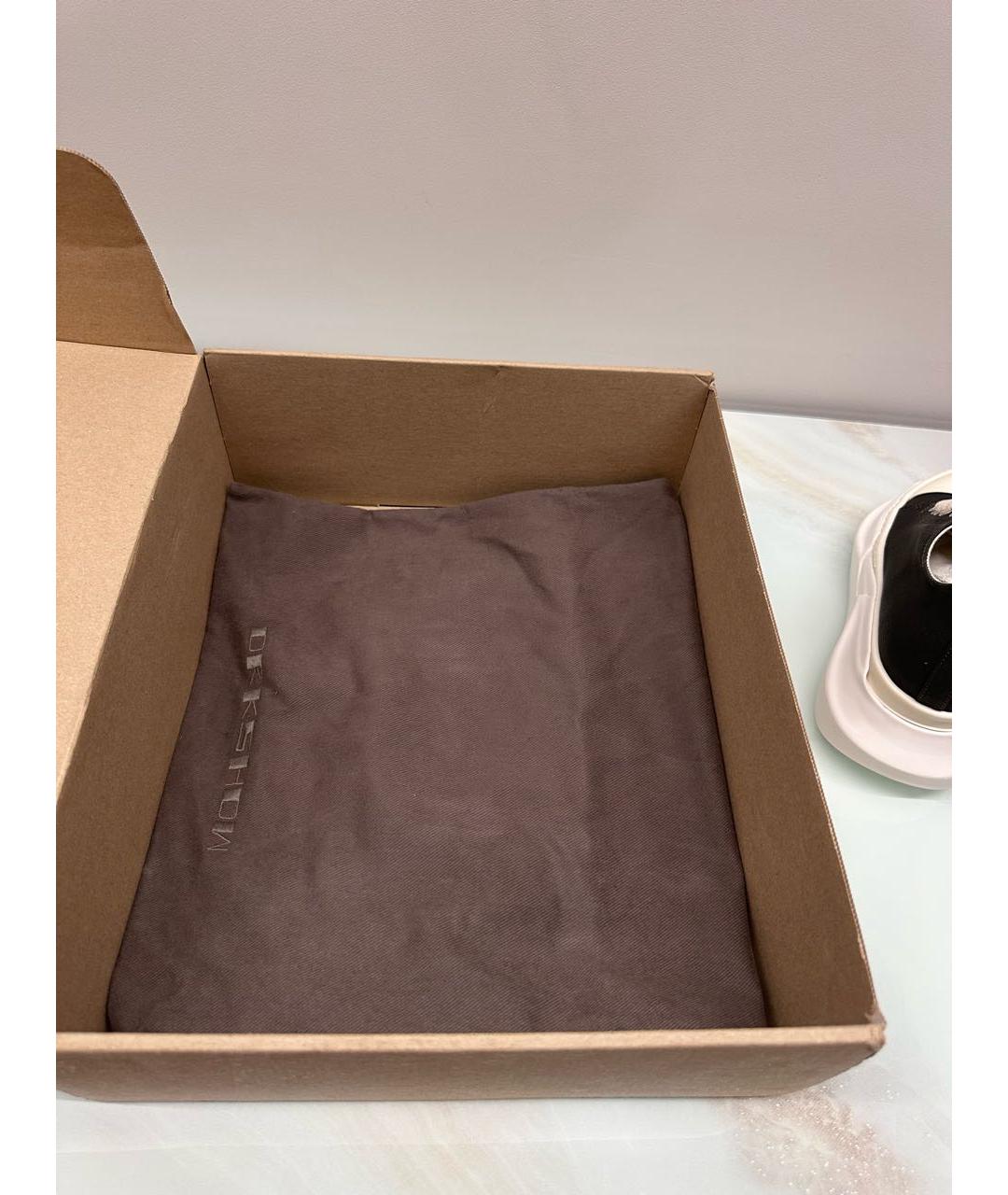 RICK OWENS Антрацитовые текстильные кеды, фото 8