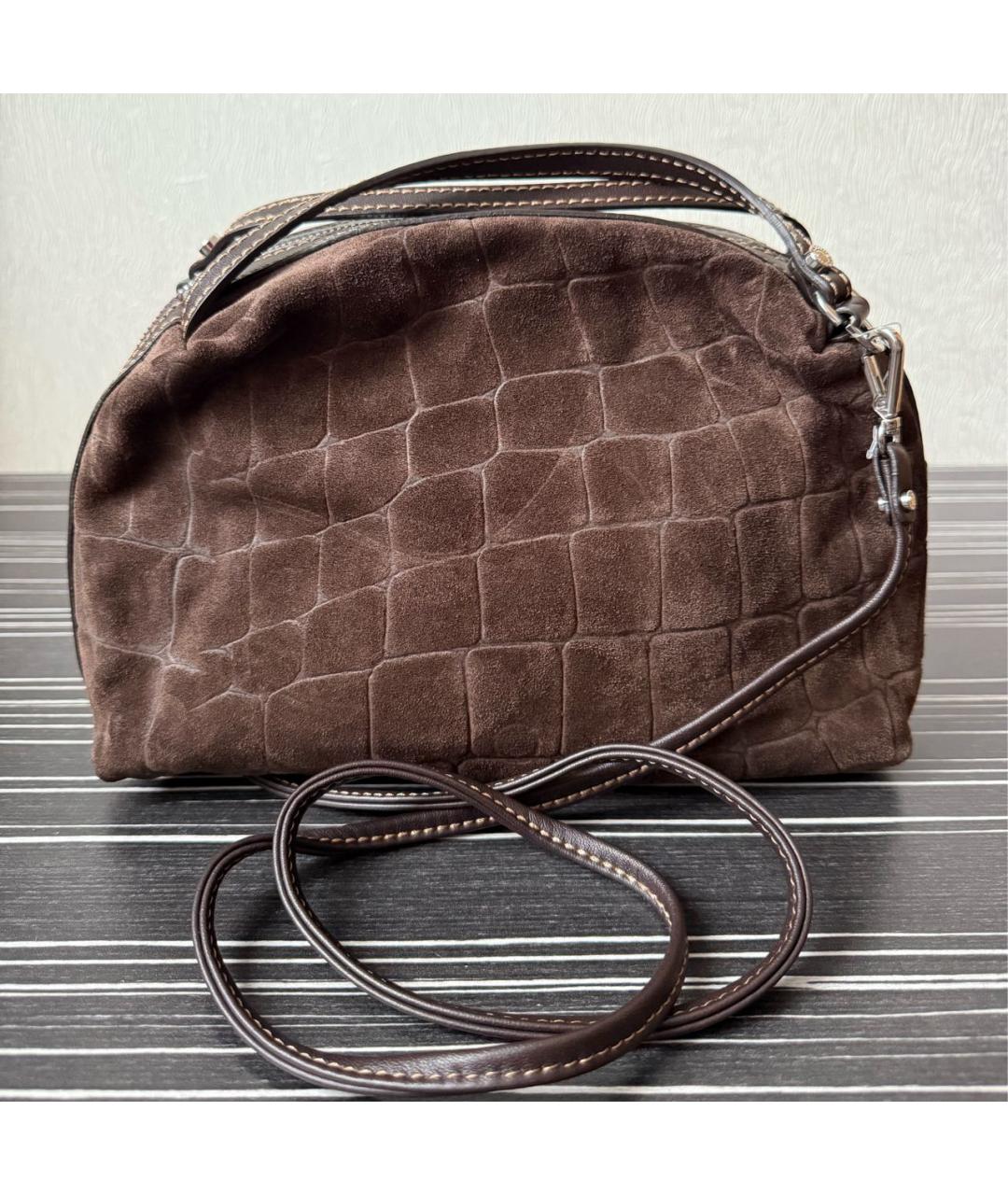 Gianni Chiarini Коричневая замшевая сумка через плечо, фото 3