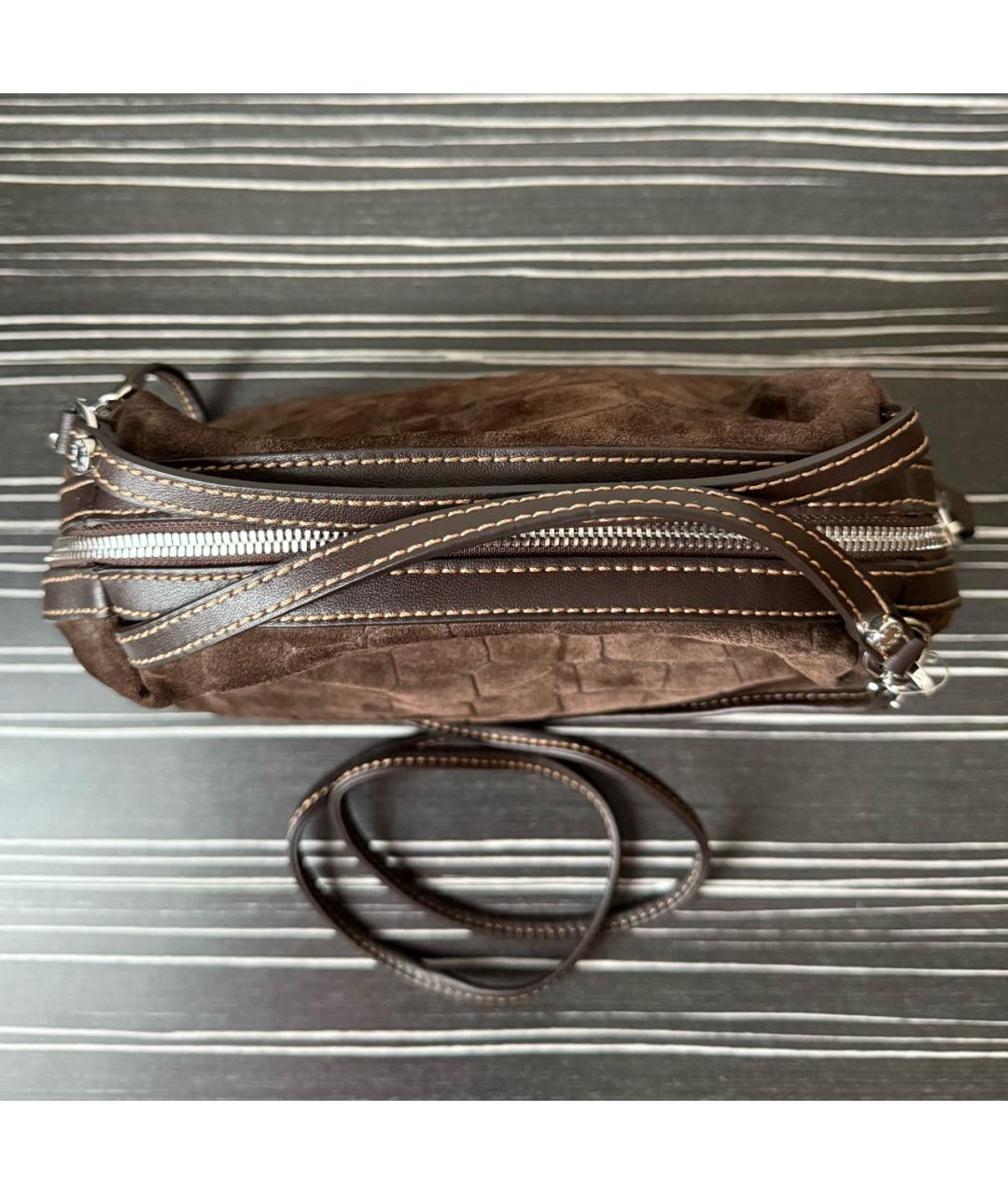 Gianni Chiarini Коричневая замшевая сумка через плечо, фото 4