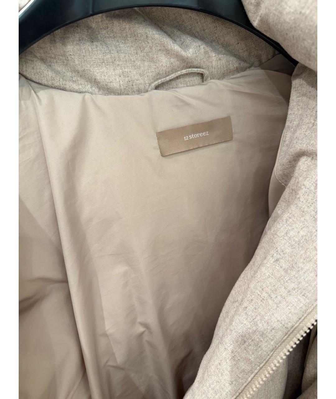 12 STOREEZ Бежевый шерстяной пуховик, фото 3