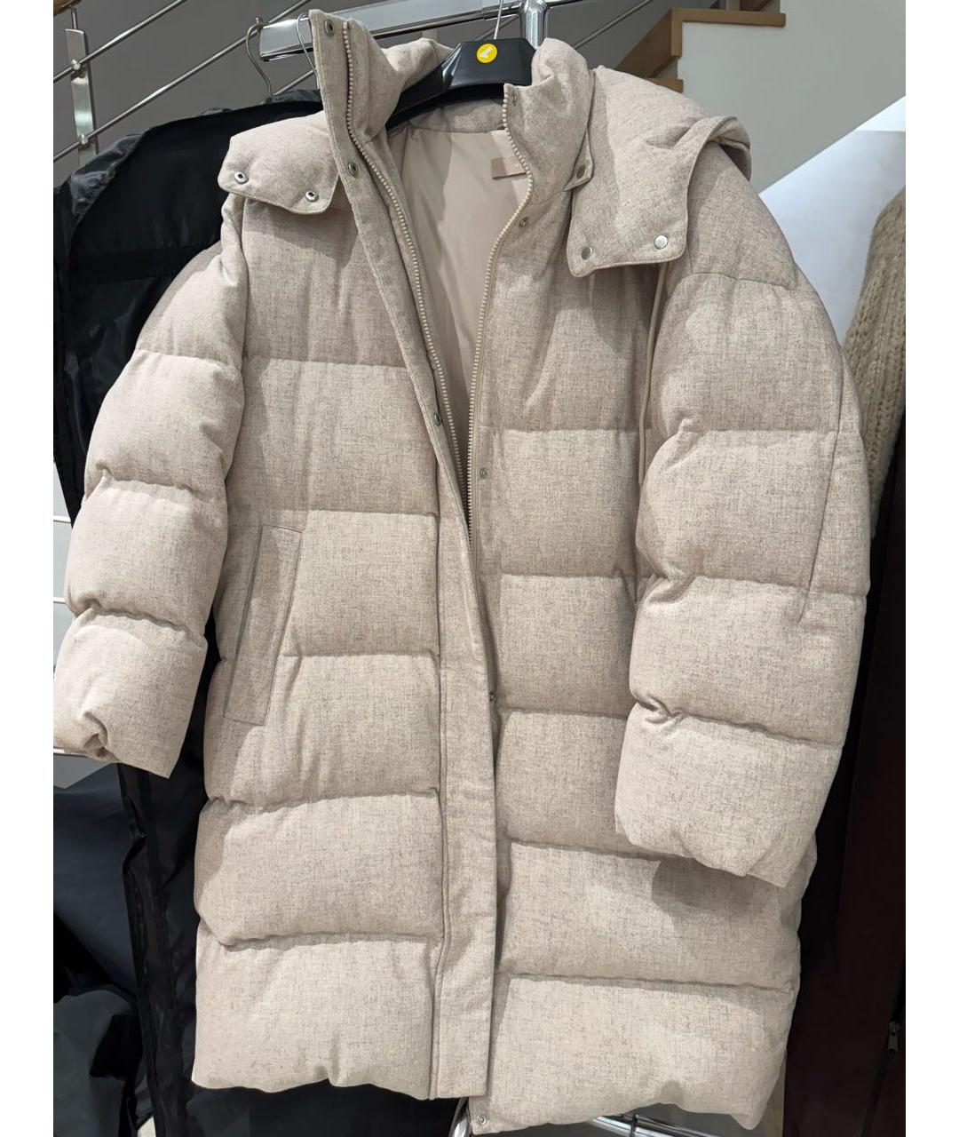 12 STOREEZ Бежевый шерстяной пуховик, фото 5