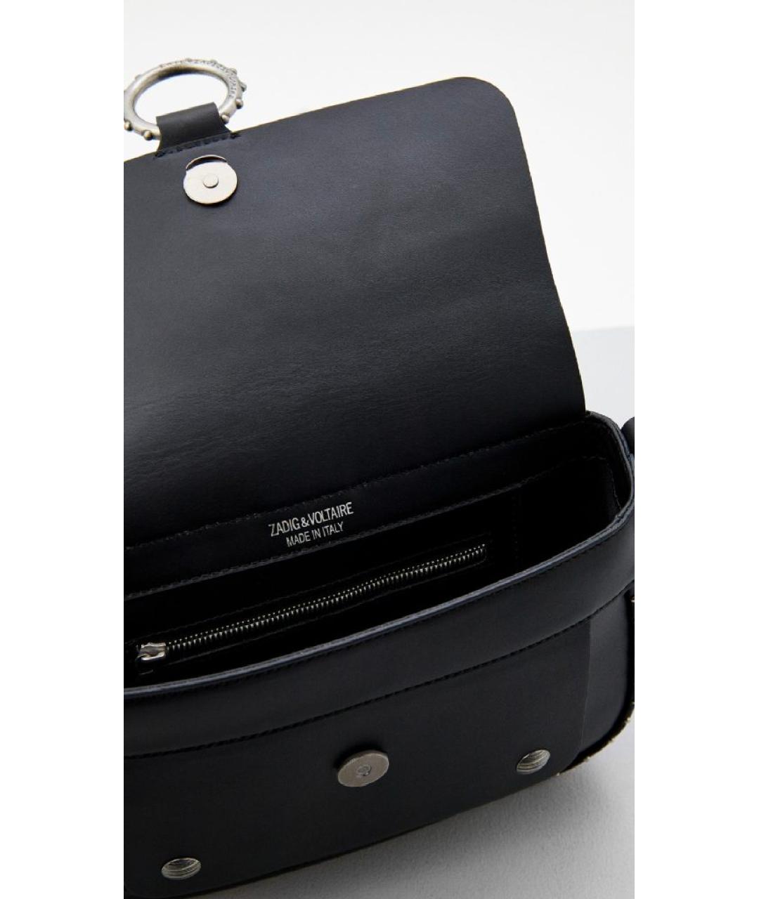 ZADIG & VOLTAIRE Черная кожаная сумка через плечо, фото 4