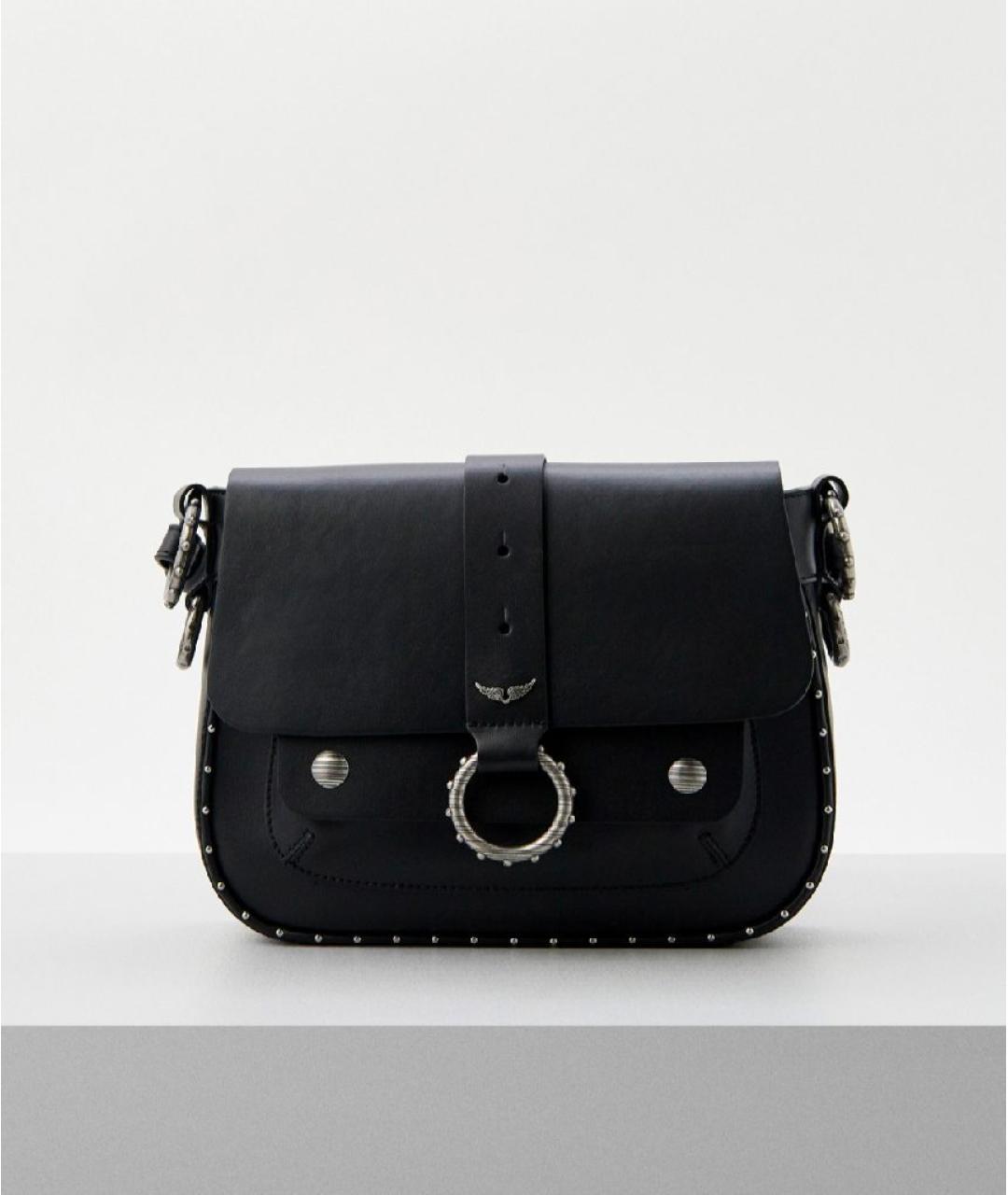 ZADIG & VOLTAIRE Черная кожаная сумка через плечо, фото 7