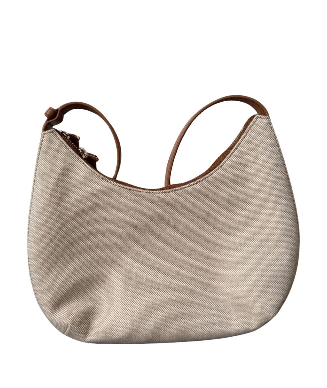 FURLA Бежевая тканевая сумка с короткими ручками, фото 1