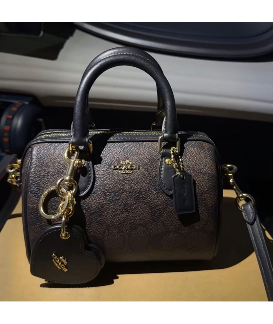 COACH Коричневая сумка с короткими ручками, фото 6