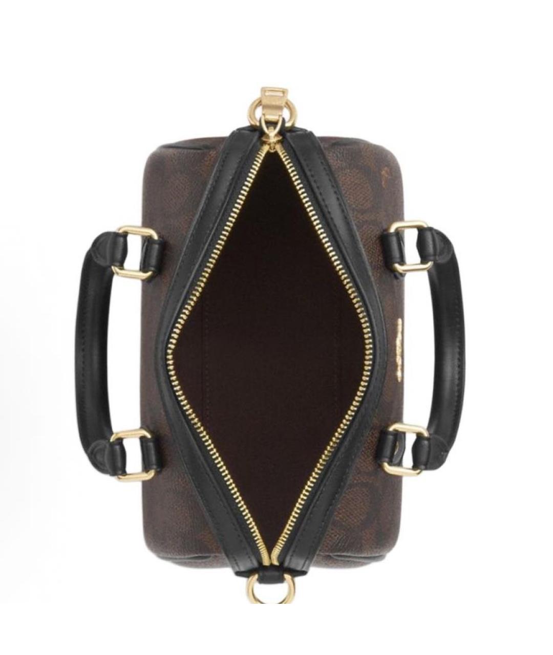 COACH Коричневая сумка с короткими ручками, фото 3