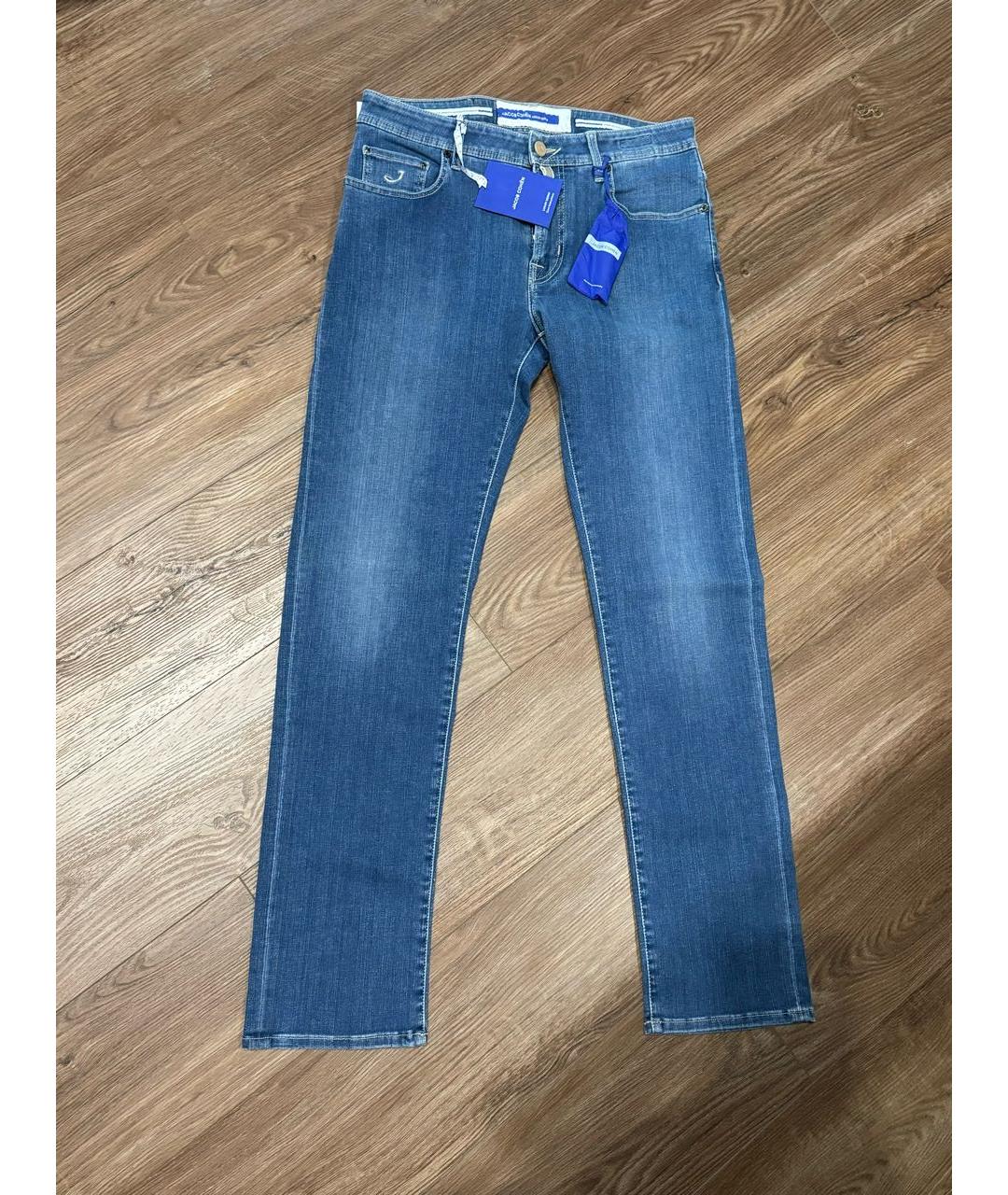 JACOB COHEN Синие хлопко-эластановые джинсы скинни, фото 9