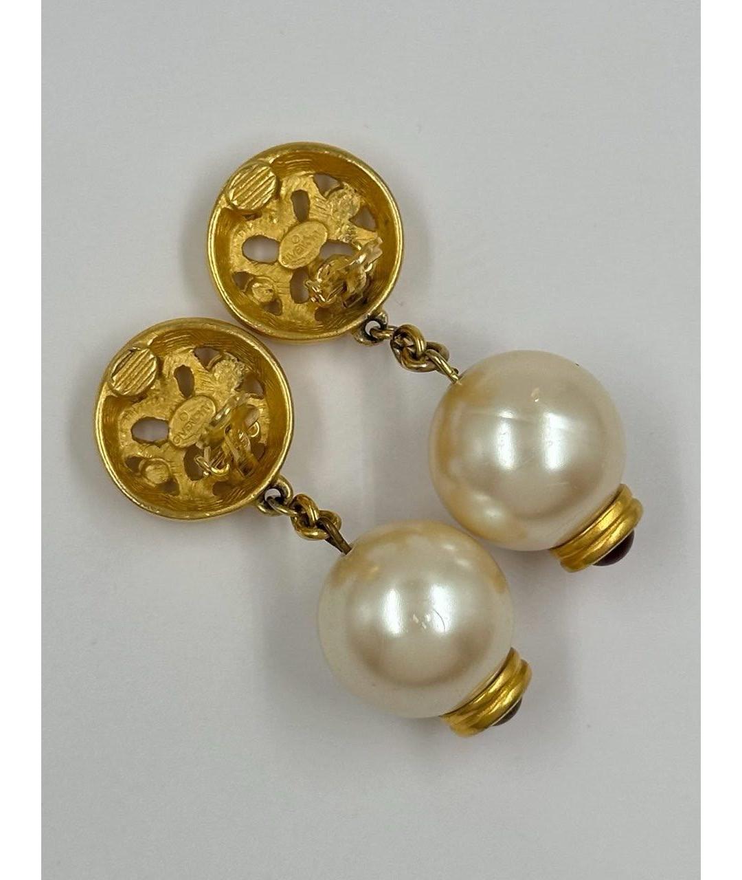 GIVENCHY Золотые металлические клипсы, фото 7