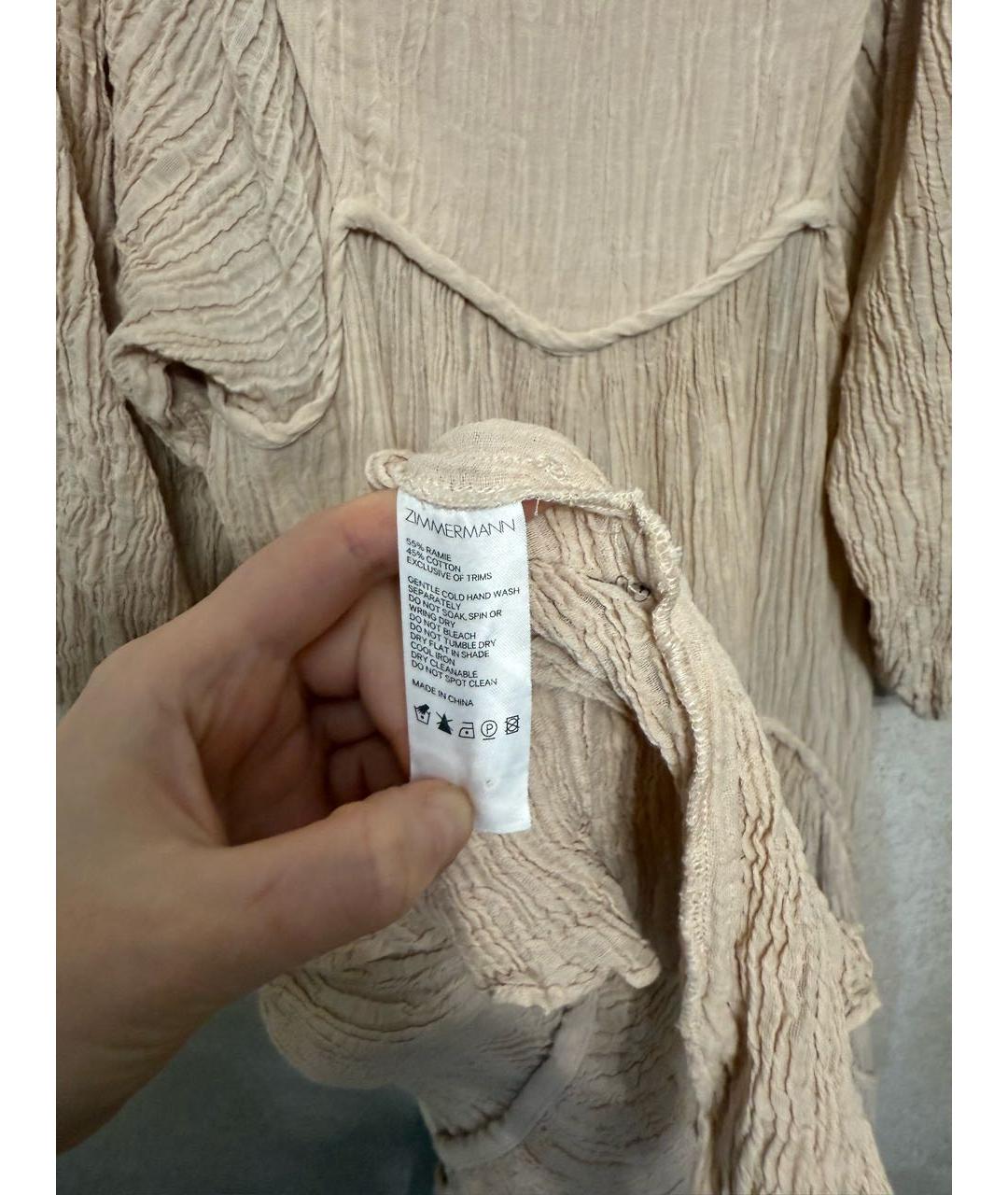 ZIMMERMANN Бежевое повседневное платье, фото 3