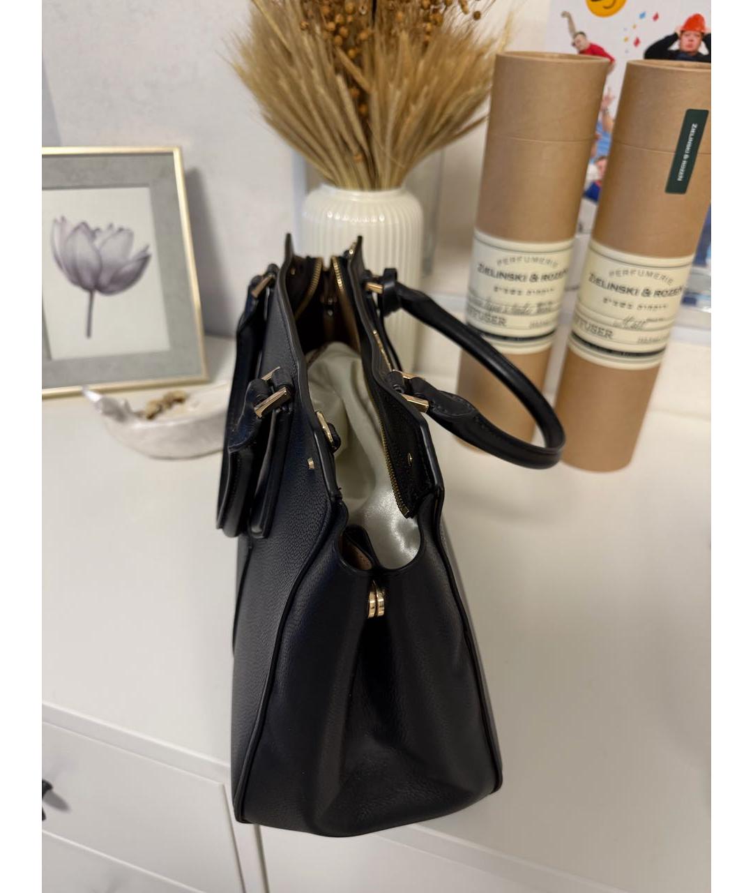 MICHAEL KORS Черная кожаная сумка с короткими ручками, фото 2