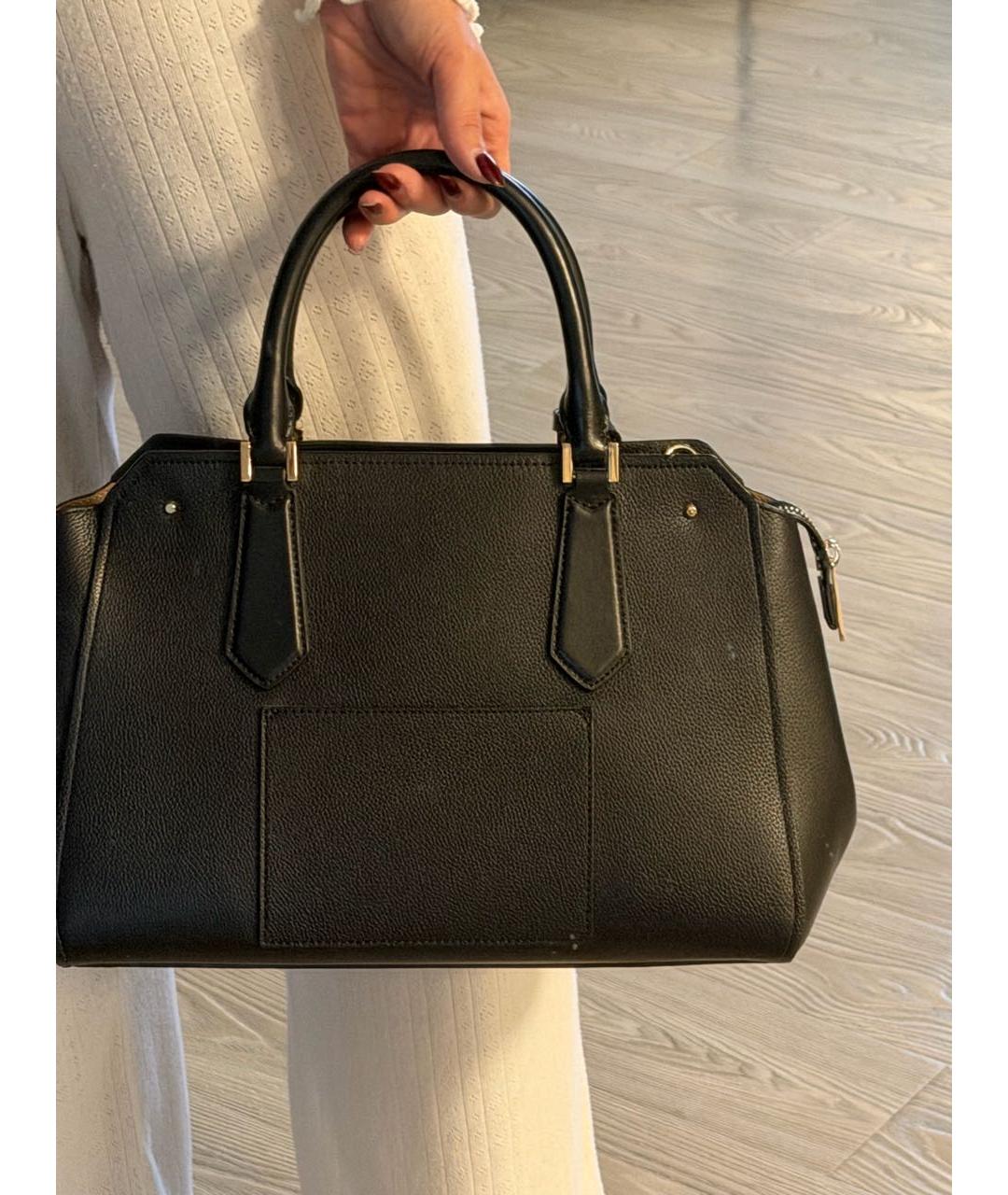 MICHAEL KORS Черная кожаная сумка с короткими ручками, фото 3