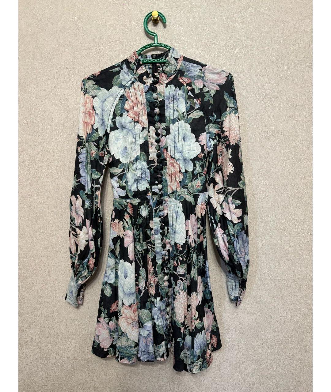 ZIMMERMANN Мульти льняное коктейльное платье, фото 5