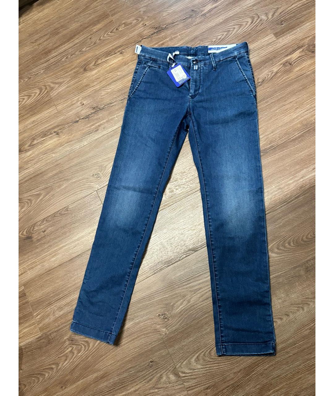 JACOB COHEN Синие хлопко-эластановые джинсы скинни, фото 2