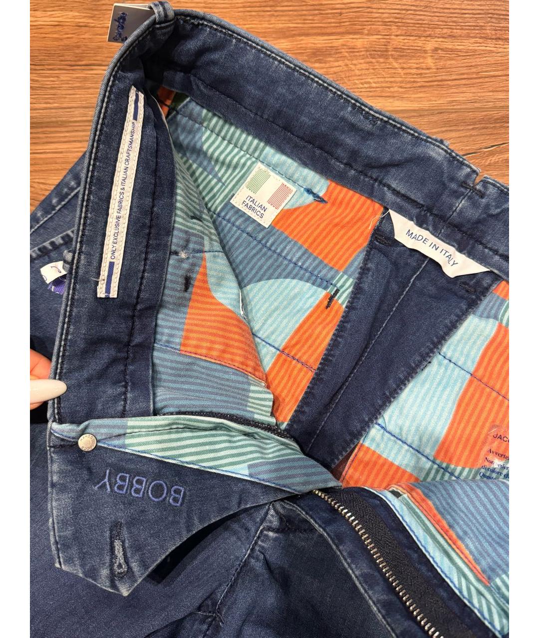 JACOB COHEN Синие хлопко-эластановые джинсы скинни, фото 7