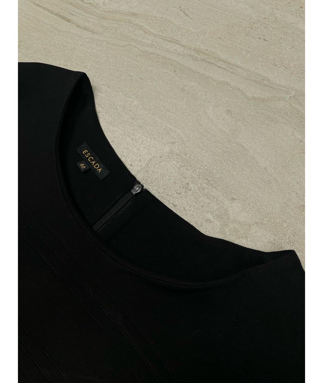 ESCADA Черное вискозное повседневное платье, фото 3