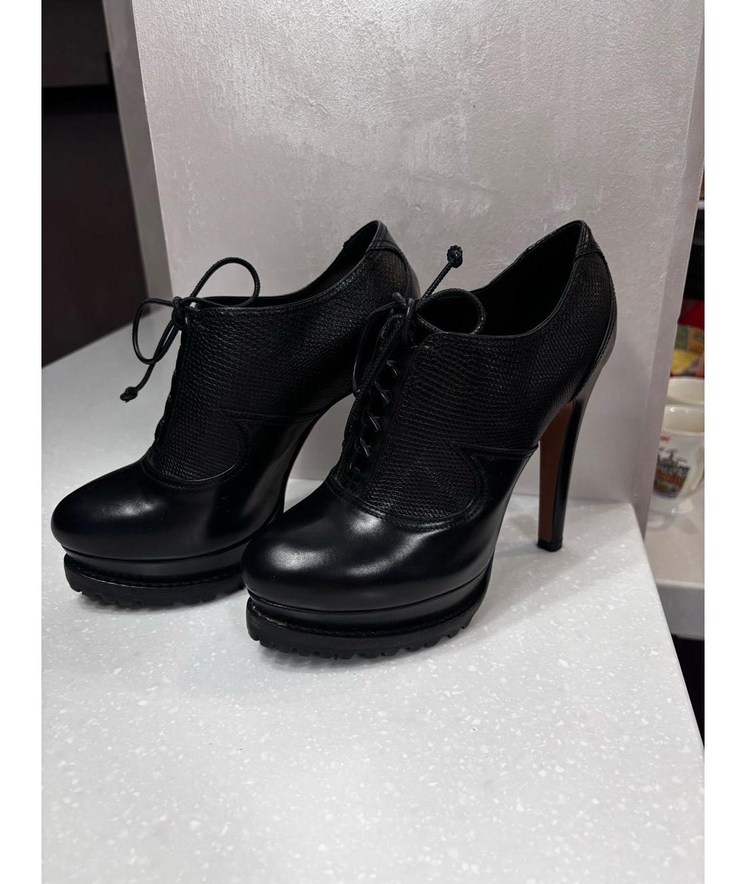 ALAIA Черные кожаные ботильоны, фото 5