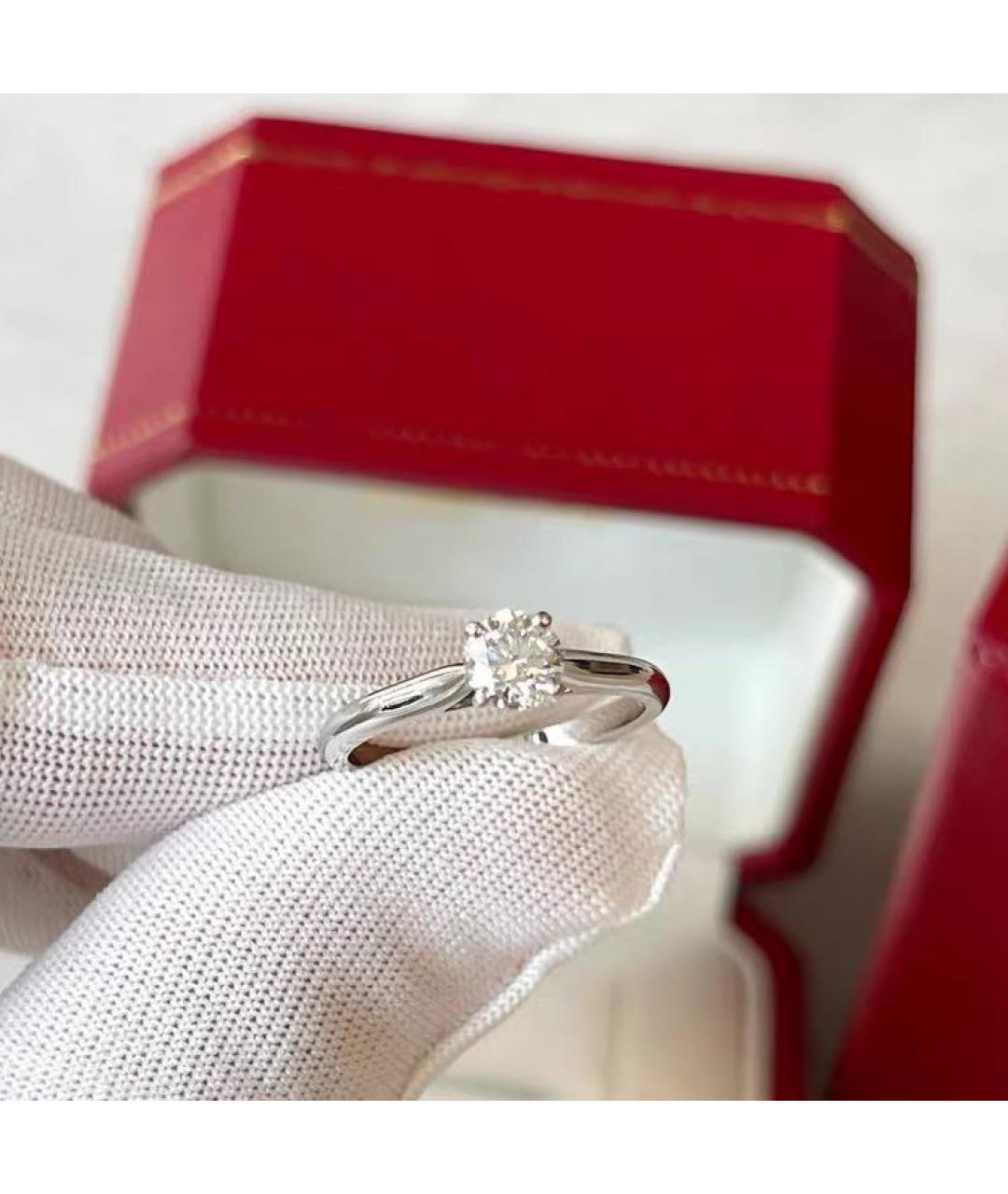 CARTIER Белое платиновое кольцо, фото 4