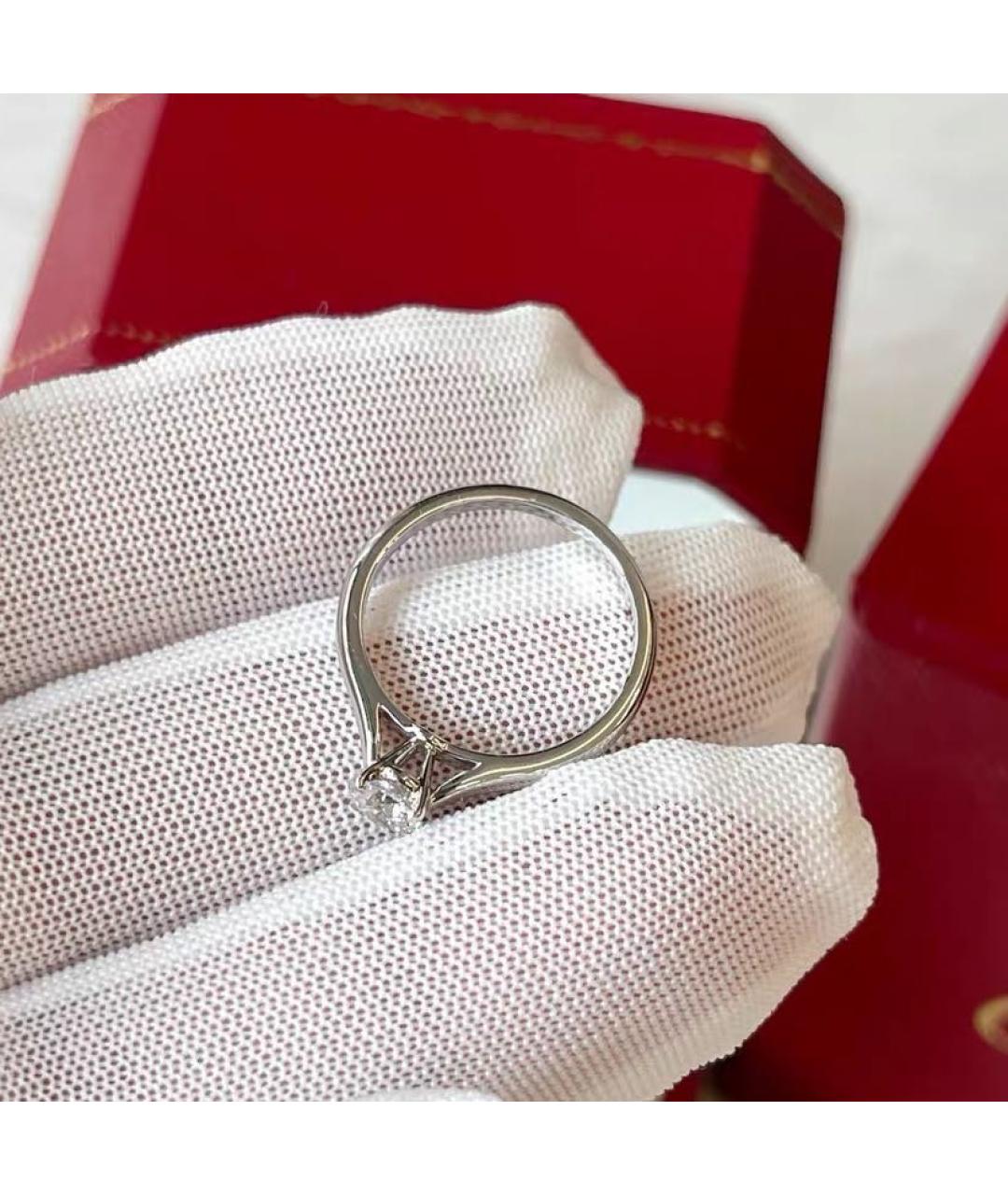 CARTIER Белое платиновое кольцо, фото 6
