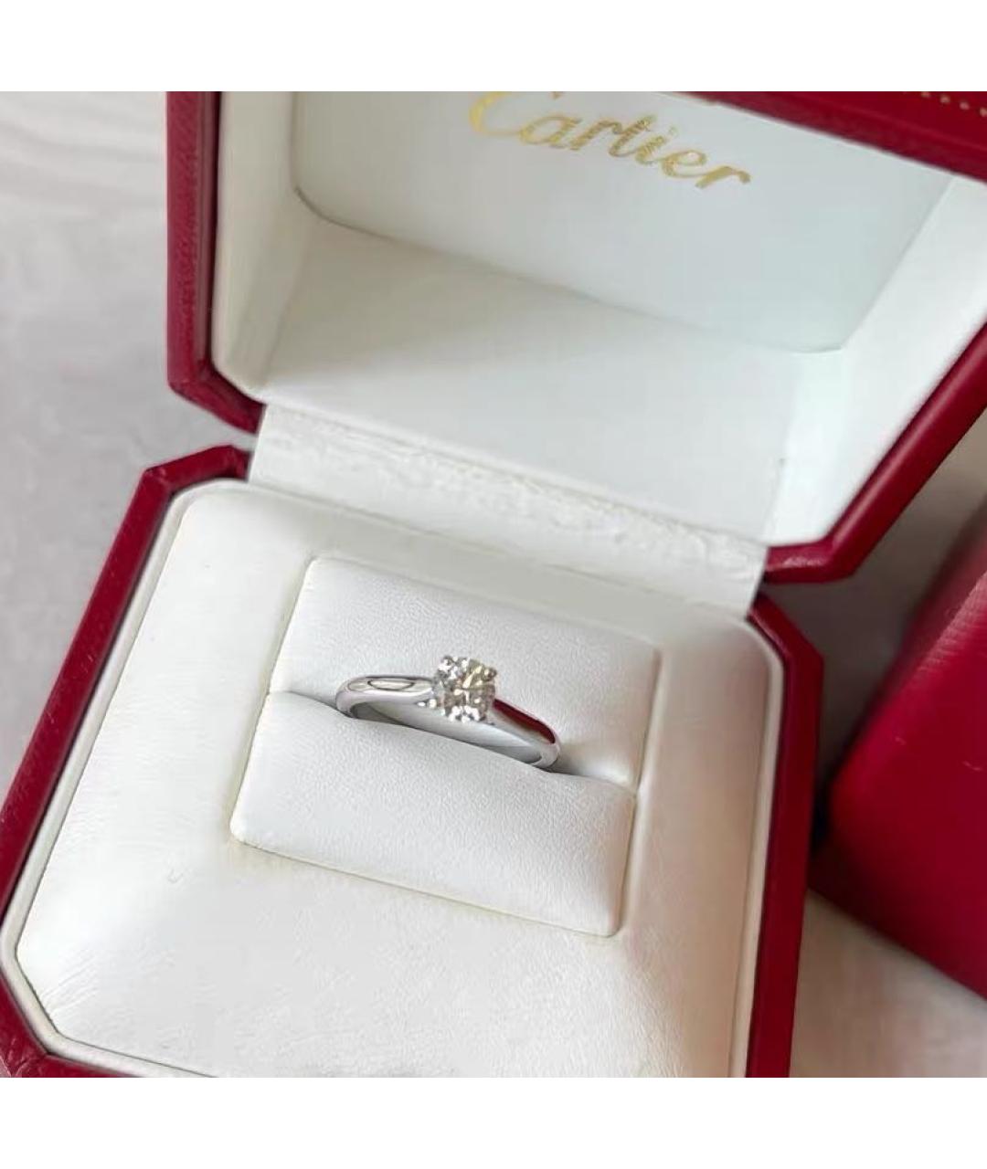 CARTIER Белое платиновое кольцо, фото 2