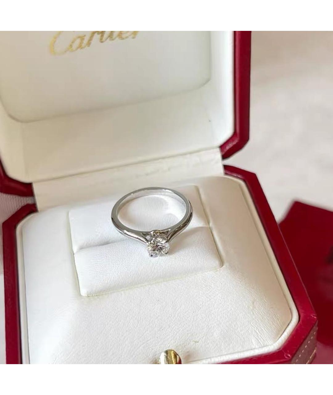 CARTIER Белое платиновое кольцо, фото 8