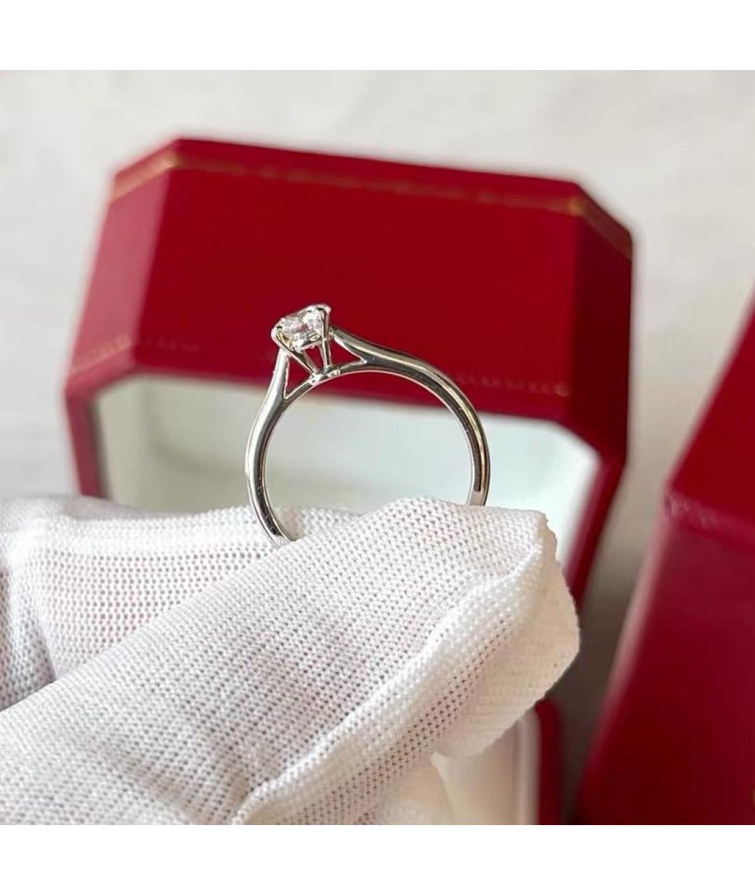 CARTIER Белое платиновое кольцо, фото 5