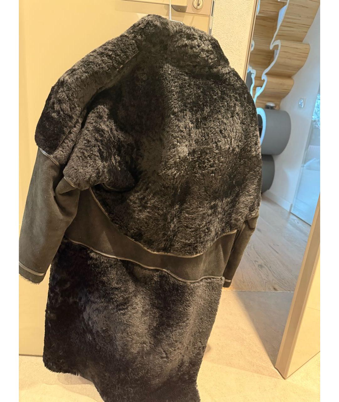 ALBERTA FERRETTI Черная замшевая дубленка, фото 2