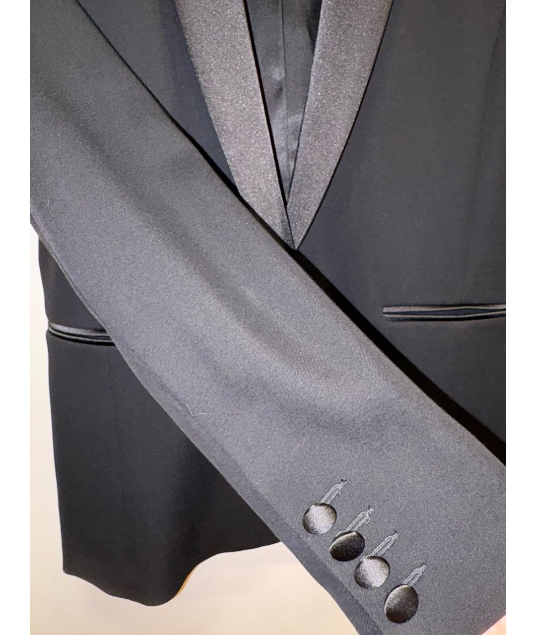 SANDRO Черный атласный костюм с брюками, фото 4