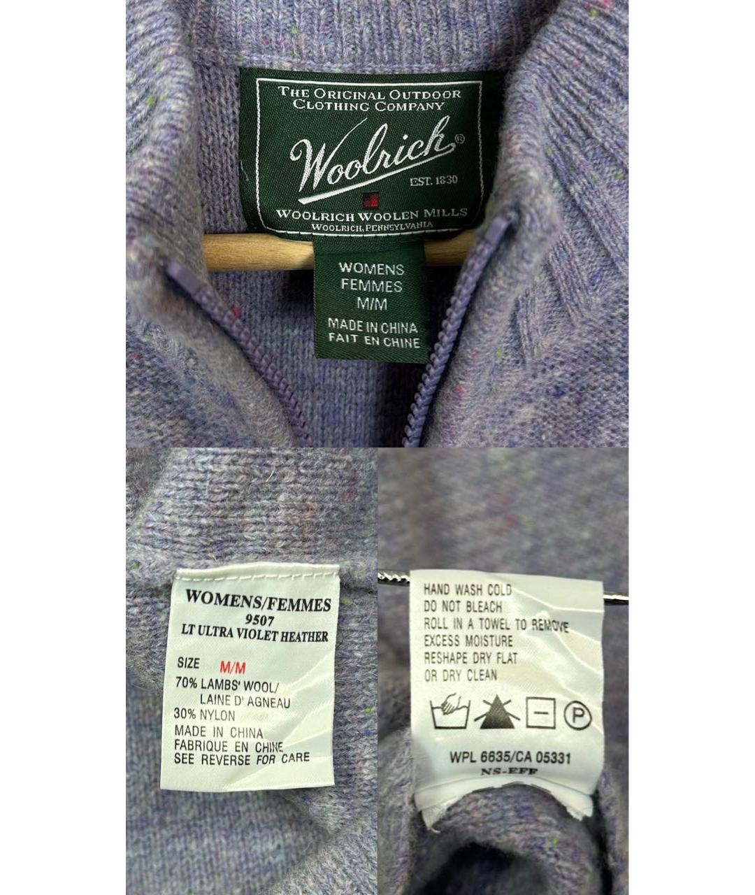 WOOLRICH Фиолетовый шерстяной джемпер / свитер, фото 6