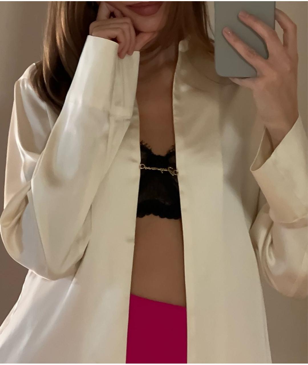 JACQUEMUS Белая вискозная блузы, фото 7