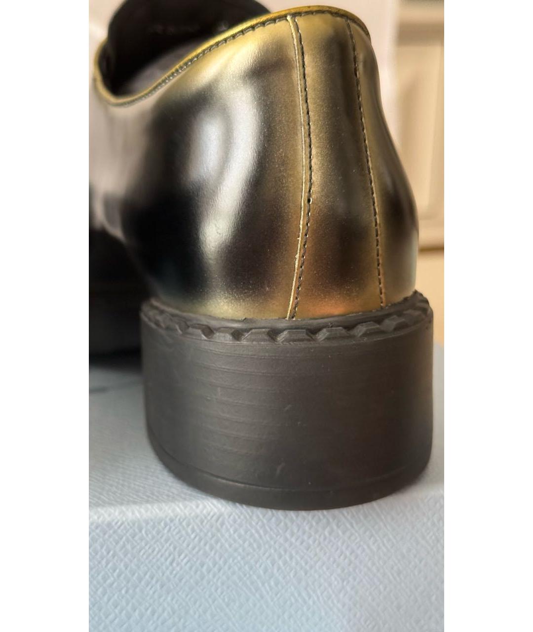 PRADA Черные кожаные ботинки, фото 7